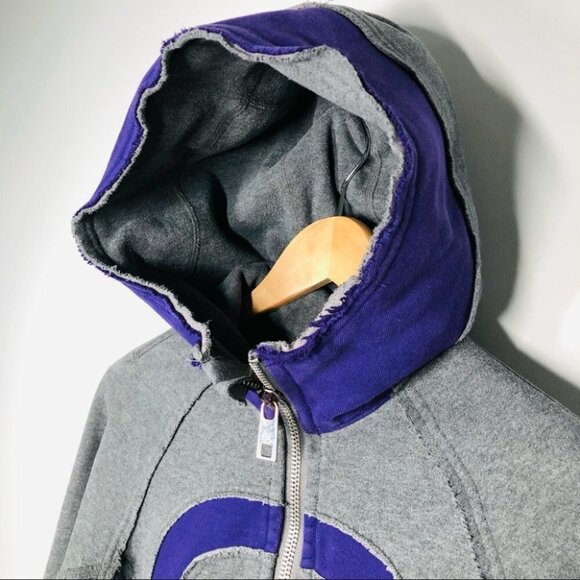 Lululemon Dark Classic Sport Gray & Lolo Limited Edition Distressed Scuba Hoodie - Picture 2 of 8